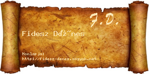 Fidesz Dénes névjegykártya